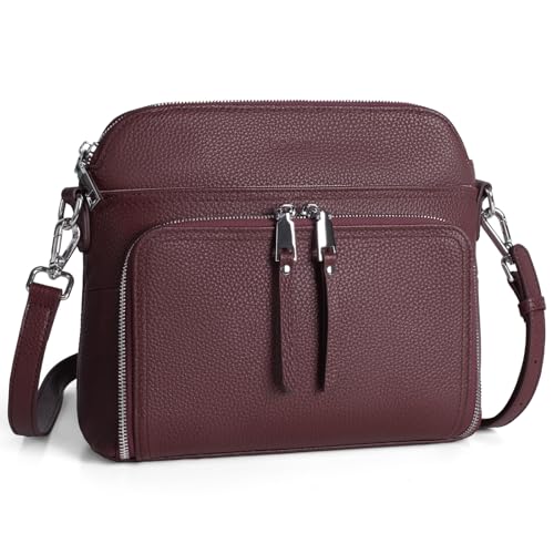 Image of befen Genuine Leather Crossbody Purses for Women, Women's Small Crossbody Shoulder Bag with Built in RFID Wallet