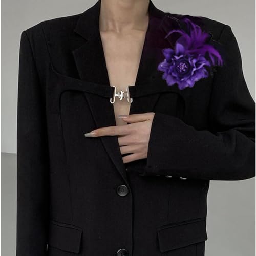 Elegant Flower Brooch for Women Wedding Party Dance Banquet Pins Feather Flower Fascinator Lady Floral Hairpins Dress Suit Lapel Pin Ceremony Accessories Corsage Brooches Vintage Jewelry Gifts2