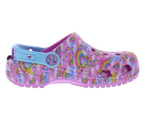 Image of Crocs Classic Unicorn Clog Infant /Toddler Shoes Size 3, Color: Taffy Pink /Team Rosy Pink
