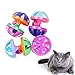 NOLITOY 12pcs Colorful Cat Bell Toys Funny and Creative Interactive for Kittens Stimulating Cat Toy and Prevent Furniture Scratching Random Colors