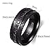 ringheart Couple Rings His Her Wedding Ring Matching Ring Black CZ Mens Wedding Bands