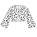 qnprt Dalmatian Costume Kids, Cruella Deville Wig and Accessories Cape Shawl Gloves,Fancy Dress Costumes for Girls,Small(5-7Yr)