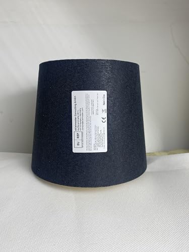 Sinta 2 Pcs 7" Modern Tapered Lamp Shade Replacement Black Fabric Simple Style Light Shade with Silver Lining for E27/E14 Table Lamp/Wall Lamp - Image 2