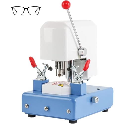 Máquina perforadora de lentes para lentes, alta velocidad 6000r/min con escala ajustable hacia atrás y transparente, ideal para talleres oftálmicos y trabajos de precisión