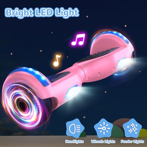 Image of SISIGAD Scooter, 6.5 inch Flash Wheels & Corlorful LED Lights, All for Girls Boys Kids Ages 6+