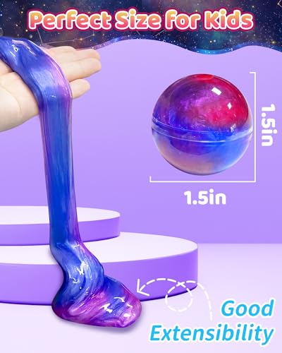 Image of 24 Pack Galaxy Slime Party Favors Classroom Prizes for Kids Teens 4-8, 8-12