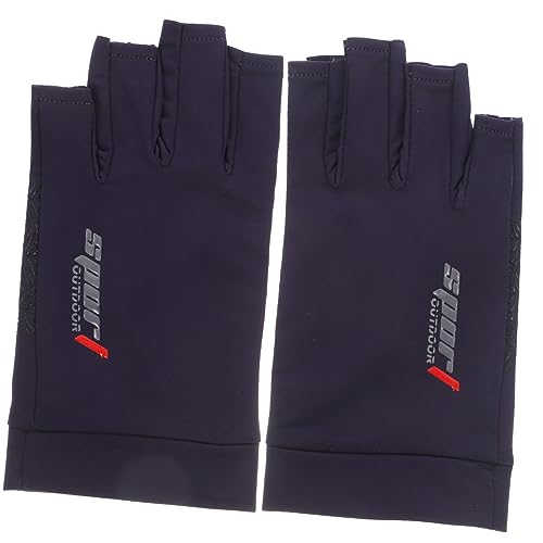 VICASKY 1pair Portable Half Finger Fitness Gloves Breathable Shockproof Sports Accessory for Outdoor Activities for Cycling Fishing and Camping Moderate Thickness and Easy to Clean