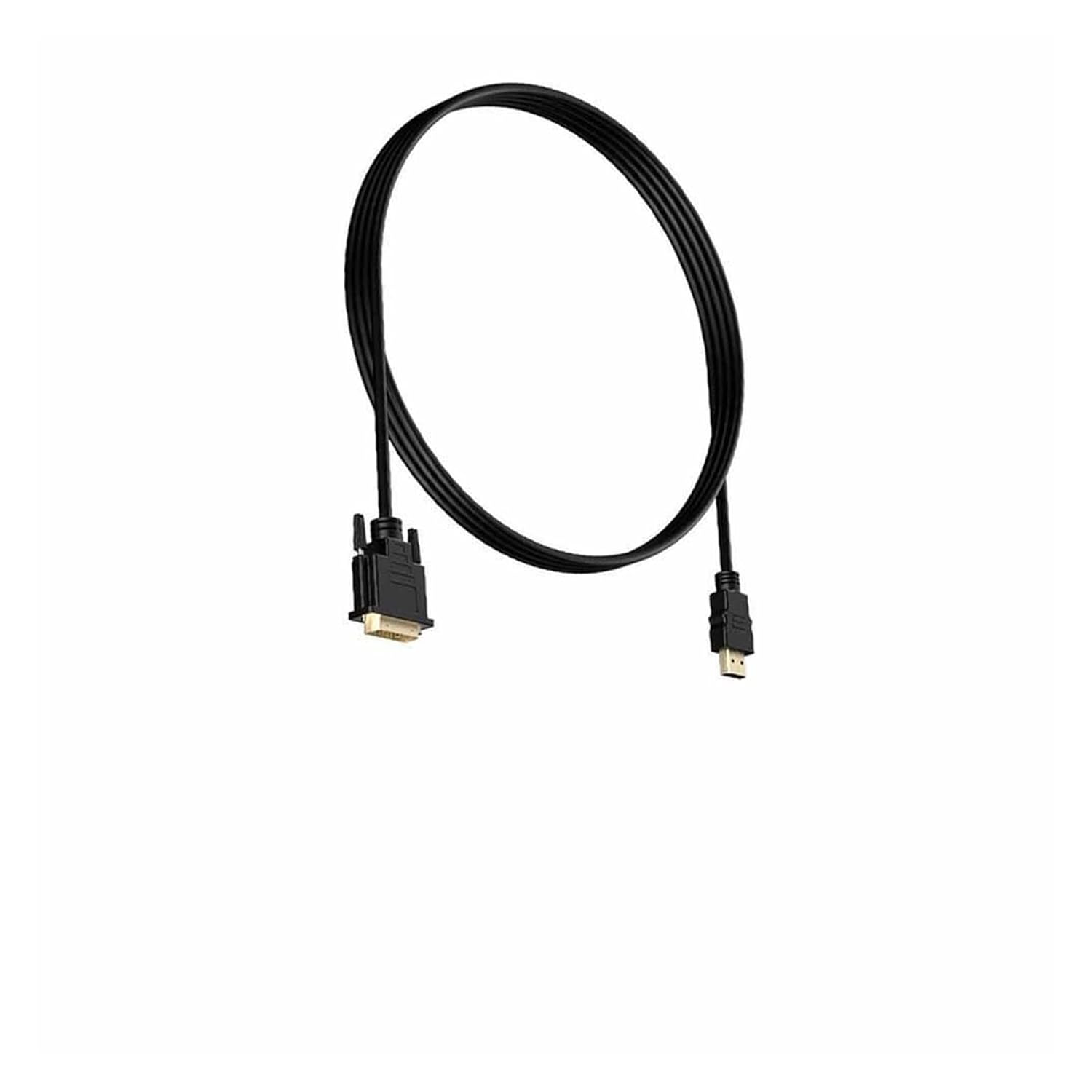 Video Cable Adapter - Male to DVI Male - HDMI to DVI Cable 1080p for High Resolution LCD LED Monitors (Size : 1m)