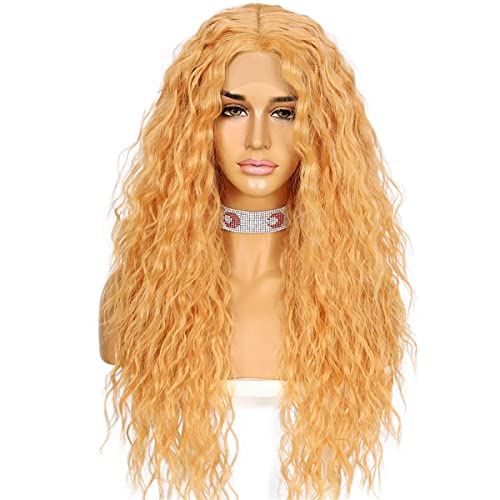Perruque Cosplay INPETS Kinky Curly 24 pouces résistante à la chaleur pour transformation