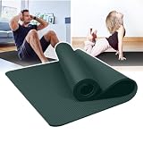 QIeAny Esterilla De Yoga De 2 Cm De Grosor, Antideslizante, Alta Resiliencia/Resistencia Al Desgarro 2 Veces Mayor, 200 × 90 × 2 Cm, Textura Esmerilada,Green