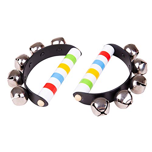 Image of Bigjigs Toys Mini Tambourine - Wooden Percussion Instrument, Musical Instruments, Tambourines For Kids, Baby & Toddler Gifts,, Age 10 Month Olds +