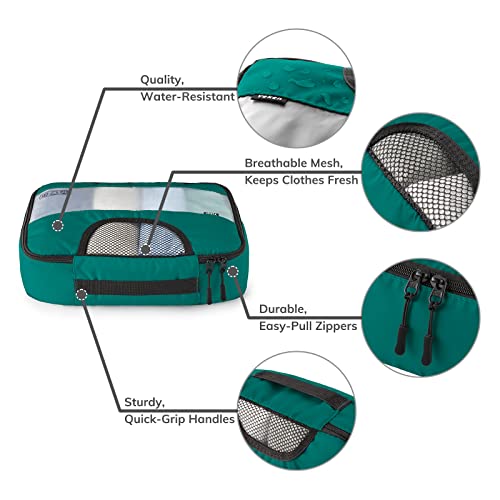 6-Set-of-Various-Colored-Packing-Cubes-in-4-Sizes-Extra-Large-Large-Medium-Small-Veken-Packing-Cubes-for-Travel-Accessories-Travel-Essentials-Luggage-Organizer-Bags-for-Carry-on-Suitcases