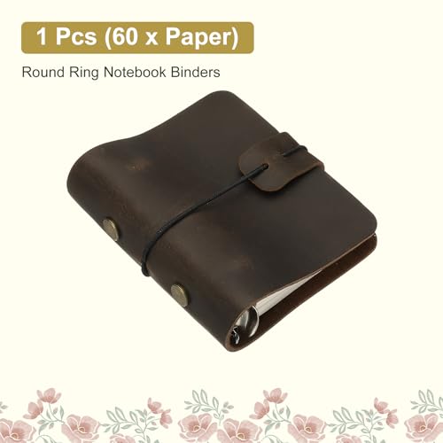 Classeur A9 en cuir marron foncé résistant pour ne plus perdre vos notes - 4