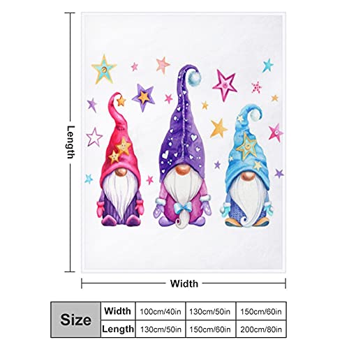 Flannel Blanket Cute Christmas Gnomes Lightweight Cozy Bed Blanket Soft Throw Blanket Fits Couch Sofa Suitable For All Season For Kids Women Men50×60" #TOP1