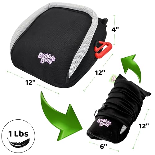 Image of BubbleBum Twin-Pack, Backless Booster Car Seat - Inflatable, Portable Travel Booster for Kids 40-100 lbs, Ages 4-11, Fits 3 Across, Rideshare & Carpool, FMVSS 213 Certified - Black