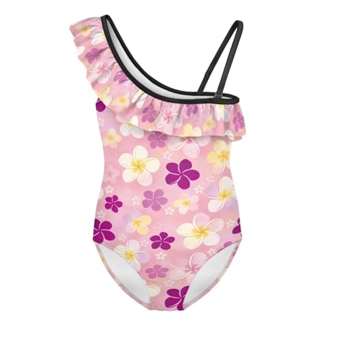 Bañador de una pieza para niñas de 3 a 14 años con volantes de playa