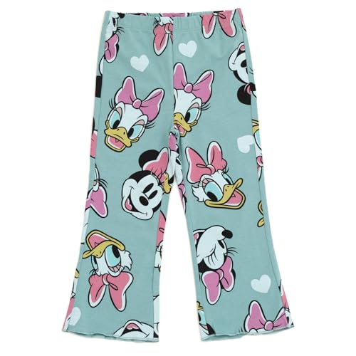 Disney Junior Girls Fleece Pullover Sweatshirt and Ribbed Flare Leggings Outfit Set Toddler to Big Kid Sizes (2T - 14-16)3