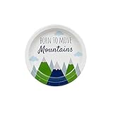 Fun Express Born to Move Mountains Design Paper Dessert Plates - 7' (Pack of 8) - Baby Shower Tableware, Adorable Outdoor Adventure Theme - Perfect for Baby Showers