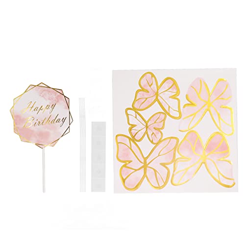 Decoración para cupcakes de mariposas 3D, adorno fácil para repostería 8