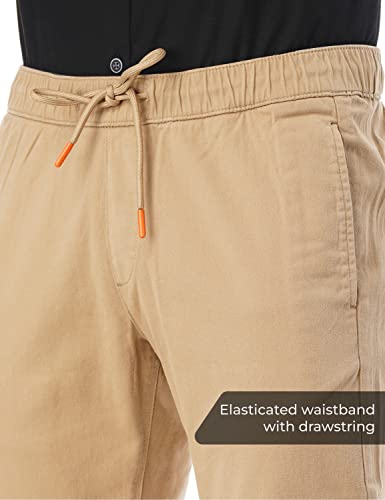 Image of FYLTR Men's Taper Fit Stretch Cotton Joggers with Elasticated Waistband & Drawstrings