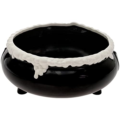 Boston International Ceramic Dishwasher and Microwave Safe Halloween Party Decorations Serving Bowls, Holds 10 Cups, Cauldron