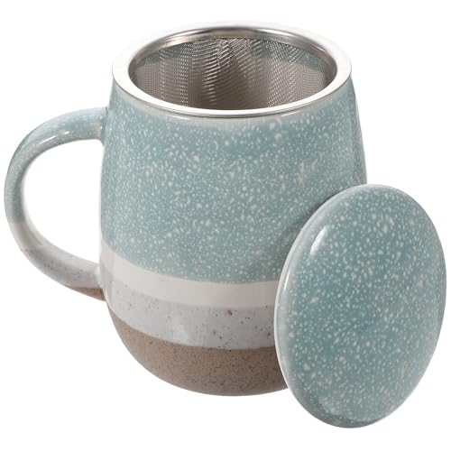 DECHOUS �ϋv�����炩�ȉ�������350ml�Z���~�b�N�X�e�����X���X�g���[�i�[�t���}�O�J�b�v �ƒ�⃌�X�g�����g����R�[�q�[�}�O�e�B�[�J�b�v�̑��p�r�f�U�C��