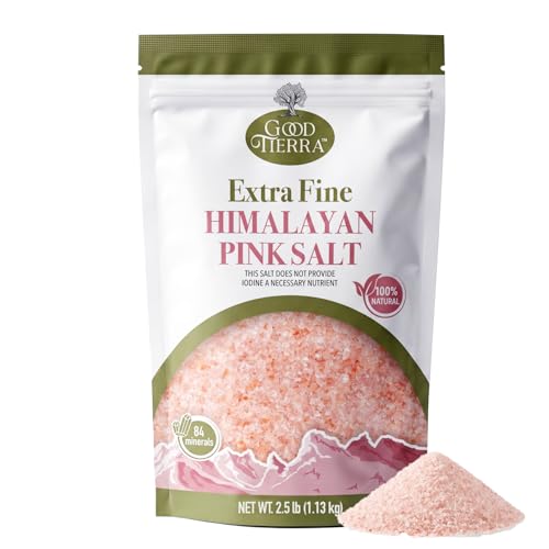 Sel rose de l'Himalaya cuisine assaisonnement grain extra fin sac PET 2,5 lb