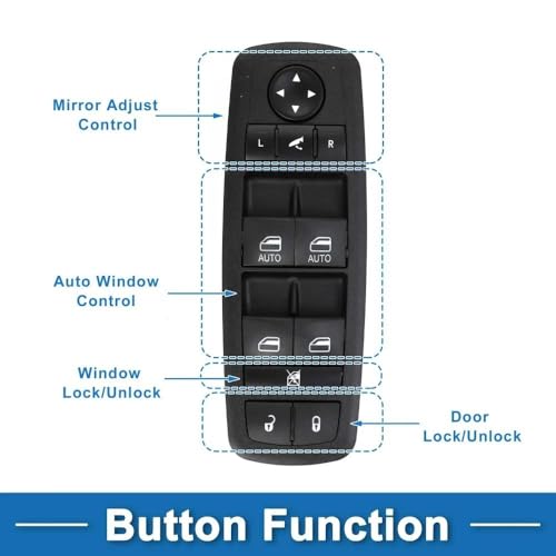 Commande lève-vitre électrique pour Grand Cherokee 2016-2019 bouton de rechange automobile Mopar - 3