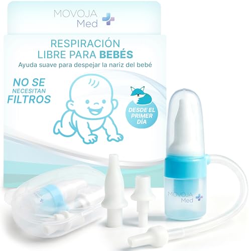 Fuchsi Aspirador nasal para bebés Silicona I médica Sin filtro y sin fin Práctica operación con una mano + Reserva 1x nariz y 1x boca Marca alemana Aspirador nasal para bebés y niños pequeños