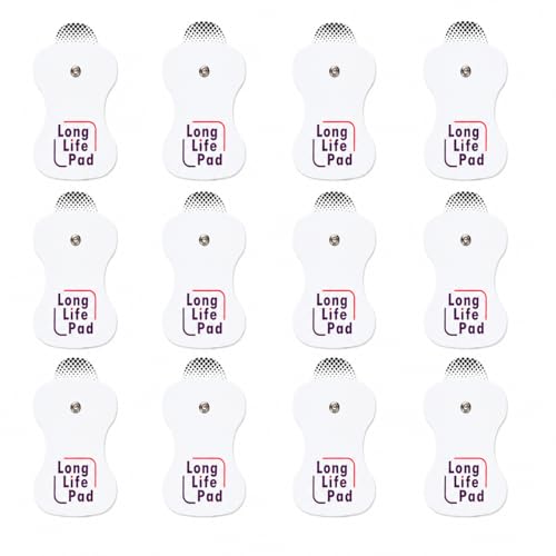 Image of AGAM Digital Therapy Machine Electrodes (Life Long) - Strong Adhesive Gel, Universal Replacement Pads for Muscle Pain Relief, Reusable TENS Unit Electrode Pads (Pack-12)