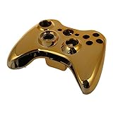 abcGoodefg Golden Chrome Full Housing Shell Case Cover for Xbox 360 Wireless Controller [Xbox 360] (Gold)