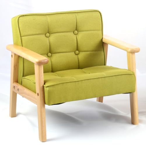 HeartTrend 子供部屋 木製 ベビー 幼稚園 かわいい 読書コーナー 写真 小さなソファ ベビースツール トレーニングクラスシート ミニソファーシートソファー 1/2人掛け ファブリック 肘掛け付き 天然木脚 一人暮らし シンプル 北欧 ナチュラル