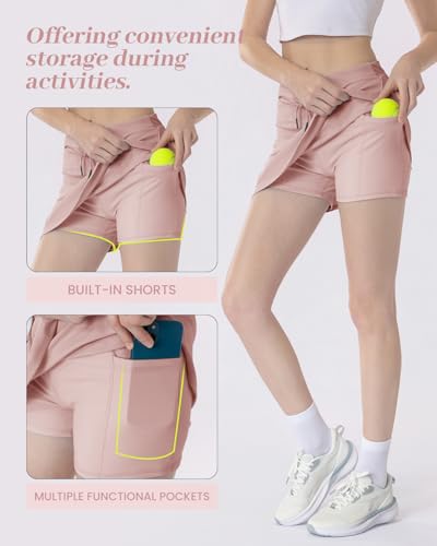 Women's Athletic High Waisted Golf Skort - image 3