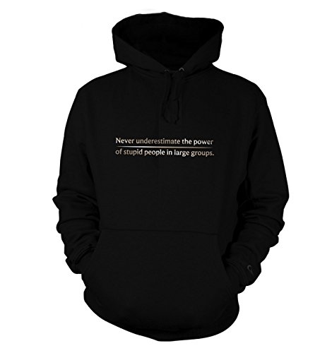 Sweat à capuche Power Of Stupid People noir XL exprimez votre humour