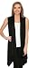 Womens Asymmetrical Draped Open Front Cardigan Jersey Knit Sleeveless Vest - USA