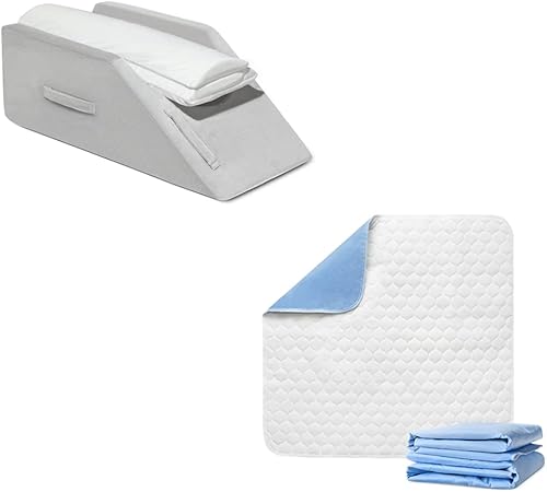 GreenChief - Almohada de elevación de piernas con asas, almohada posicionadora de piernas de espuma viscoelástica para después de la cirugía y