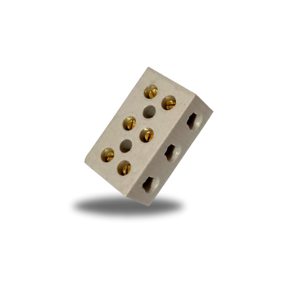 63AMP 3WAY Connector/60AMP 3WAY Connector/Brass Screw/Brass/Ceramic Connector/Porcelian Connector (B0CCG2MD27) Amazon Price History, Amazon Price Tracker