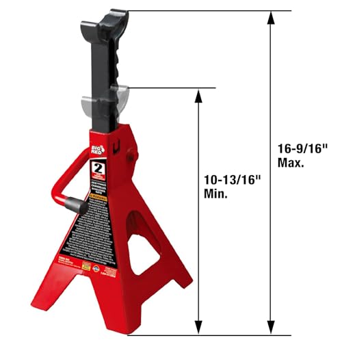 Image of Big RED Torin Low Profile Floor Jack: Hydraulic Trolley Floor Jack Combo with 2 Jack Stands, 2 Ton (4000 lb.) Capacity