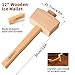 Lewis Bag and Ice Mallet - Wood Hammer and Lewis Bag for Crushed Ice, Bartender Kit Set & Bar Tools Kitchen Accessory