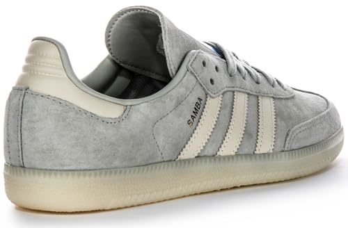 Image of adidas Samba Og Men's 3-Stripes Retro Contrast 70S Trainers (Light Blue, US 3.5M /4.5F)