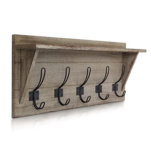HBCY Creations Rustic Wall Mounted Coat Rack...