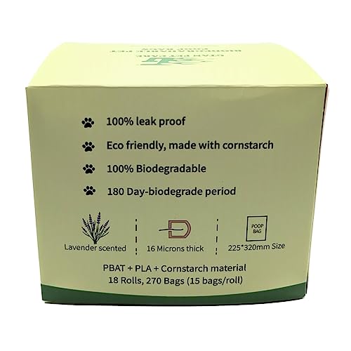 GTAN PET CARE, Compostable Dog Poo Bags with Dispenser, 270 Bags (UK Brand) - Image 3