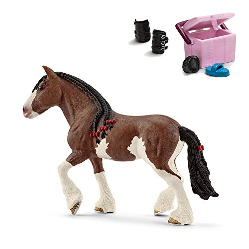 Preisvergleich Produktbild Horseclub Schleich 13809 Clydesdale Stute + 42114 Pferdepflege