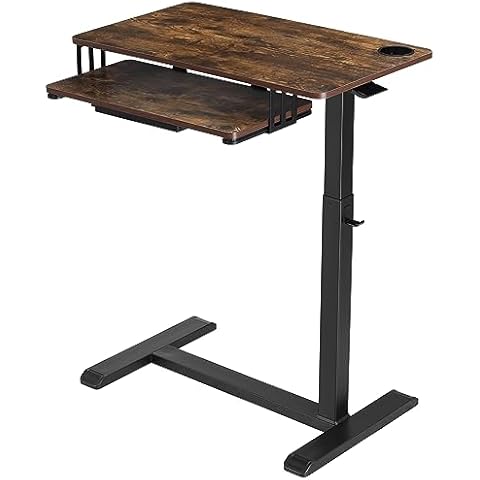 ETHU Adjustable Overbed Table with Drawer Cover