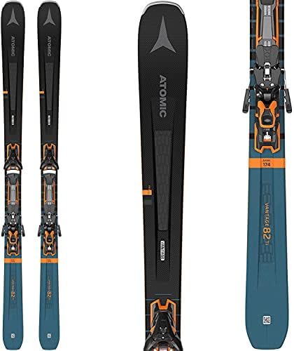 Atomic Vantage 82 Ti Skis w/FT 12 GW Bindings Mens Sz 174cm Black/Blue