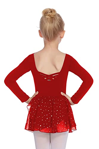Image of Arshiner Kids Girls Classic Long Sleeve Leotard Dance Ballet Dress