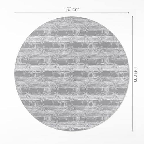 Tapis vinyle ø150 cm résistant à la rayure et au piétinement pour un entretien facile