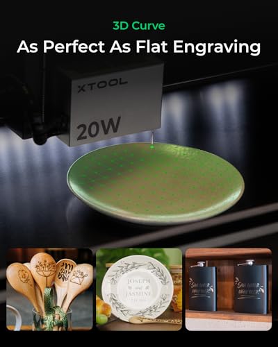 Image of xTool S1 Engraver & Cutter, 40W Diode Laser, Tumbler Rotary Bundle Kit | Rotary bundle for tumbler engraving, cylindrical project capability, expanded S1 use beyond flat workpieces, object setup