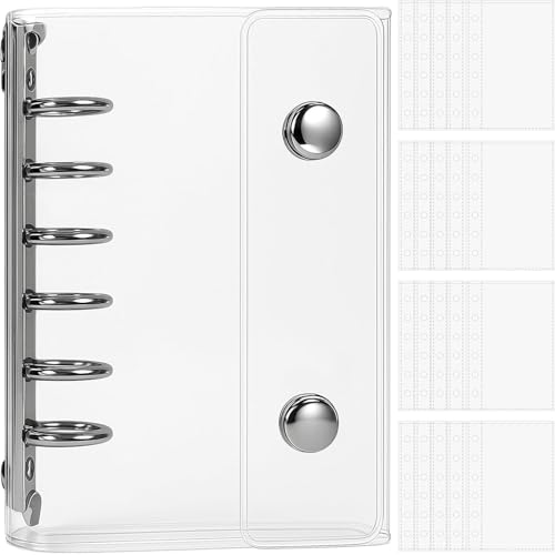 JEFURE シール帳バインダー 透明 A7サイズ 銀色