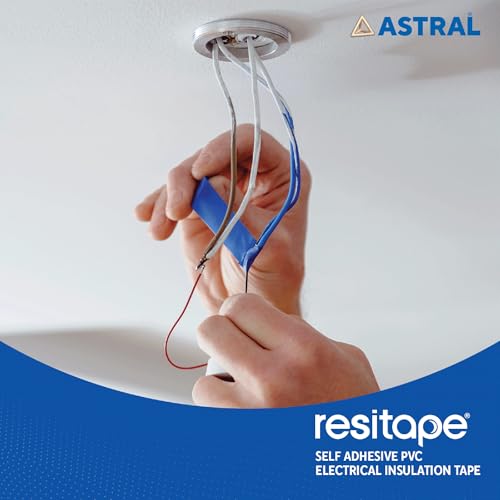 Image of Astral Resitape PVC Insulation Tape, Black|6 mtr x 17 mm x 0.125 mm| Pack of 10 | Fire-Retardant | Resistance to Moisture, Acid & Alkalies | Excellent Elasticity & Durability | Strong Grip & Adhesion